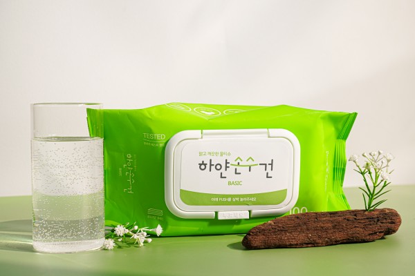 하얀손수건 베이직 물티슈/ 45g/ 100매